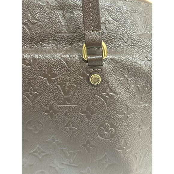 Louis Vuitton Embossed Leather Terre Monogram Empreinte Lumineuse PM Bag Brown - Picture 6 of 16